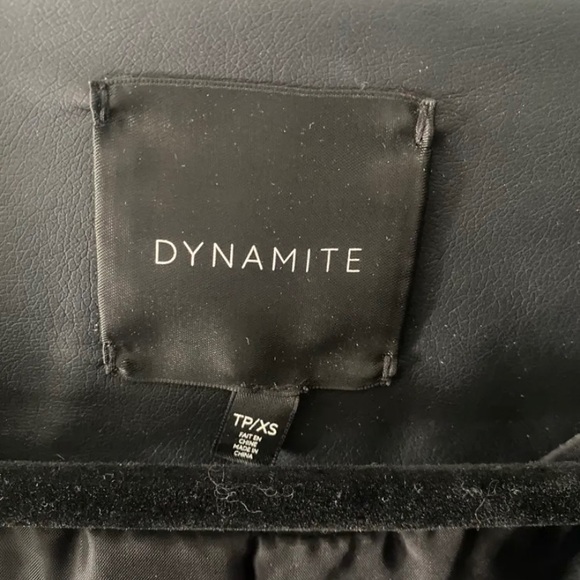 Dynamite black fake leather jacket - Picture 3 of 3